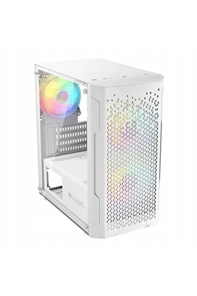 Kraft&dele Carcasă PC Logic Aramis ARGB Mini Tower ATX cu fereastră, albă