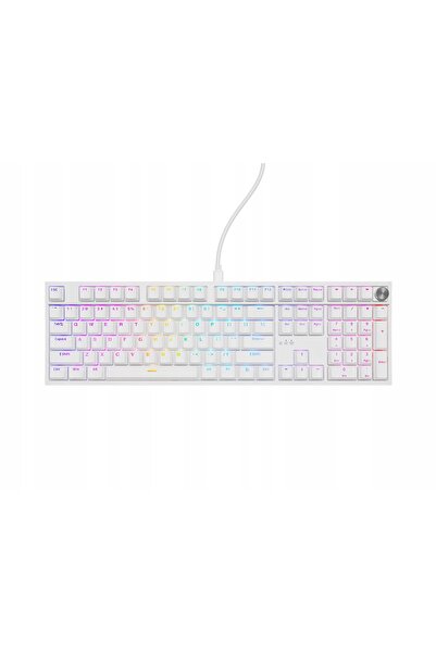 Kraft&dele Tastatură mecanică Genesis Thor 404 US RGB Gateron Yellow Pro Albă