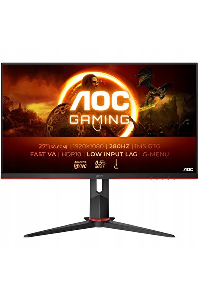 AOCEAN Monitor 27 inci AOC 27G2ZN3/BK Full HD Fast VA 280Hz 0,5ms MPRT PIVOT