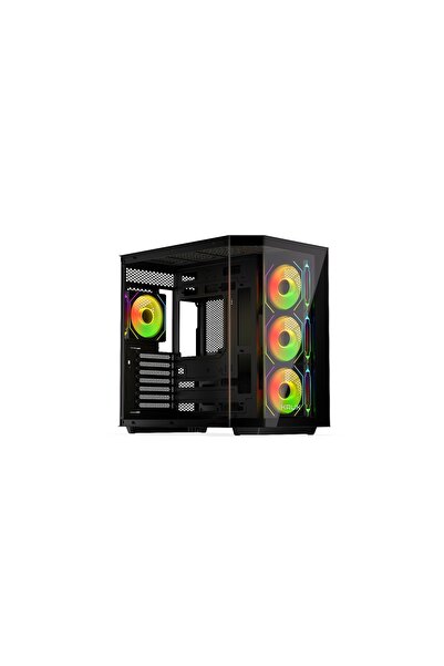 Kraft&dele Carcasă PC Krux Empero Midi Tower ATX cu fereastră, neagră
