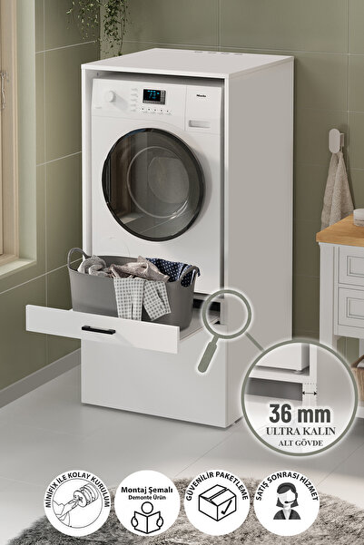Bofigo Çamaşır Makinesi Dolabı Kurutma Makinesi Dolabı Banyo Dolabı Yakamoz B...