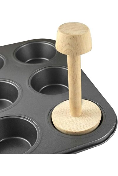 The Bros Tart Tamper Pastry Tamper Double Side Wooden Egg Mold DIY Cake Pastr...