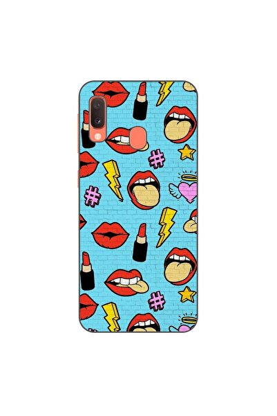 OEM Husa compatibila cu Samsung Galaxy A20e Silicon Gel Tpu Model Pop Art Lips