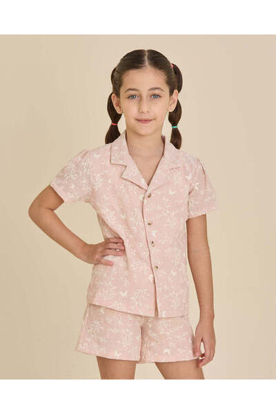 REDTAG Girls Pink Printed Shirt