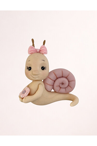 FigurinArt Figurină tort pastă de zahăr - Melc - Handmade