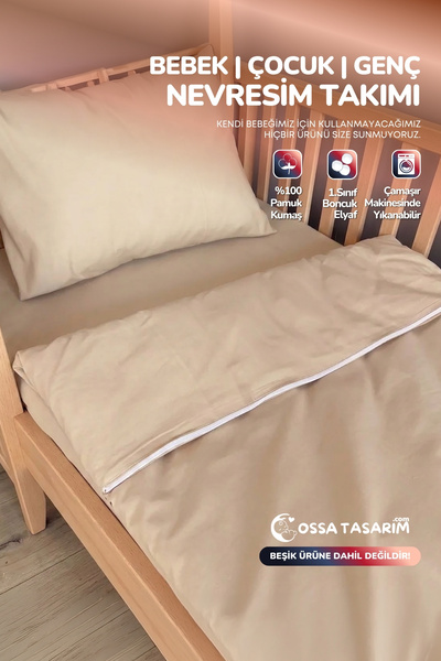 yasetex tasarım 100% Cotton Poplin Baby Duvet Cover Set 3 Pieces Duvet Cover ...