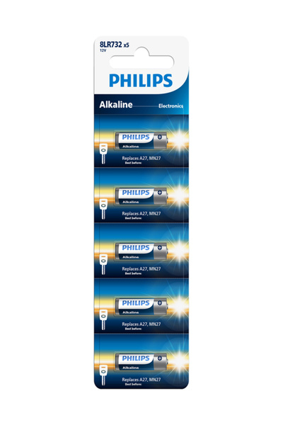 Philips Alkalin 12V A27 MN27 Uyumlu Kumanda Pili - 8LR732P5B/10 - 5'li Set