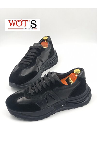 Wots hakiki deri erkek sneaker ayakkabı