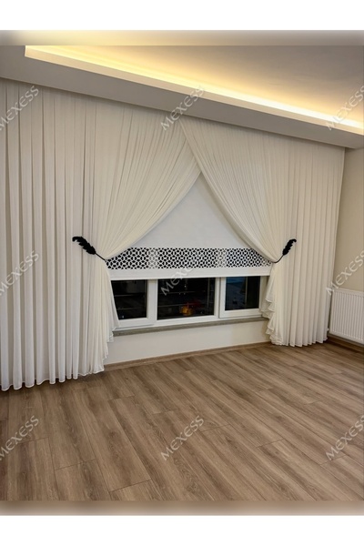Mexess Premium Heavyweight Draped Ultra Bamboo Ghost Double-Breasted Curtain ...