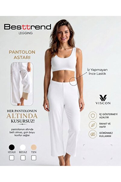 MAYLAYF M996 Viskon Pantolon Astarı - Tesettüre Uygun - İz Yapmayan Lastik - ...