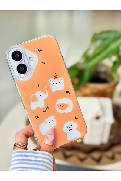 Go Aksesuar Iphone 17 Uyumlu Baskı Şeffaf Animal Tasarımlı Koruyucu Esnek Sil...