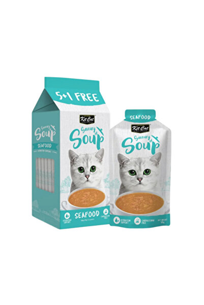 Kit Cat Seafood Soup Sachets for Catsكت كات اظرف حساء بالماكولات البحرية
