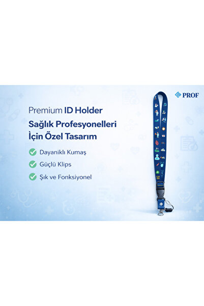 Prof . Special for Premium Healthcare Workers Navy Blue Neck Strap Lanyard Id...