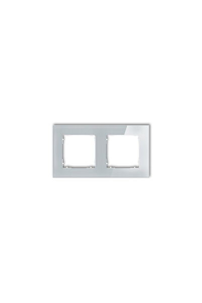 KARLIK ICON Cadru universal dublu pătrat - efect de sticlă (cadru: gri: alb) ...