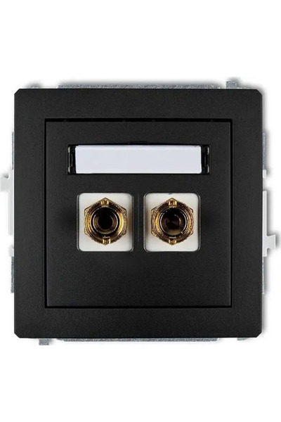 KARLIK Priză difuzor Deco 12DGG-3 unic (tip banană - roșu și negru, placat cu...