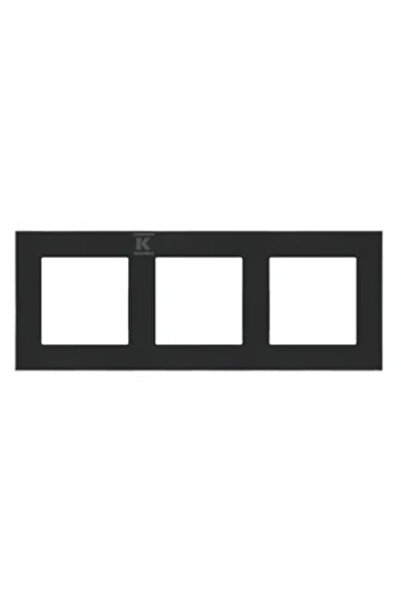 Kontakt-Simon Simon 55 Cadru cu 3 module DUO Negru, bază cromată TRD3.163/149