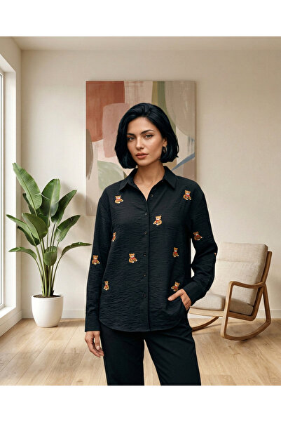 Paydey Teddy Bear Embroidery Shirt