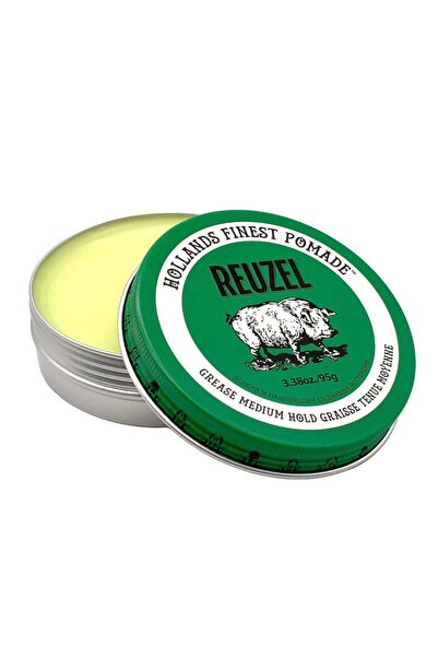 Reuzel Green Grease Μεσαία Πομάδα – Πομάδα Στυλίσματος Μαλλιών 95γρ