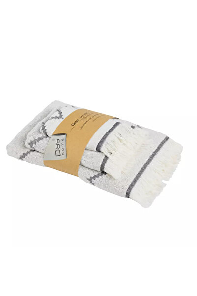 Das Home Σετ 3 μονόχρωμων πετσετών (0870-0873) Best - 96 - Μαύρο