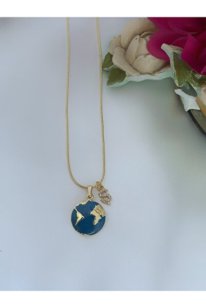 Asia by Leuvoié Zircon Stone Letter Sh World Necklace