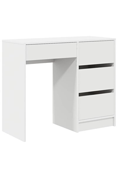 vidaxl Birou cu sertar Alb 90 x 37.5 x 75 cm Lemn compozit