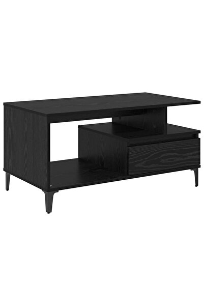 vidaxl Masă de cafea Stejar Negru 90 x 49 x 45 cm Lemn compozit