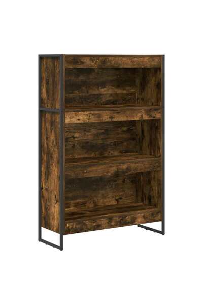 vidaxl Dulap pentru cărți Stejar fumuriu 80 x 30 x 155 cm