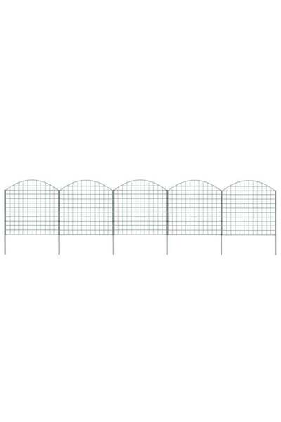 vidaxl Set gard de grădină arcuit, verde, 77,5 x 78,5 cm