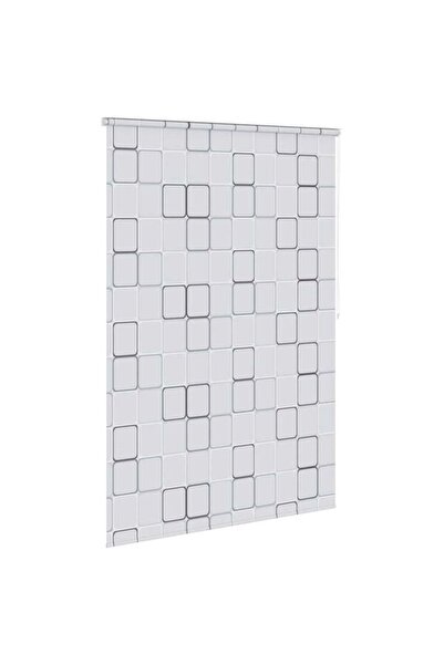 vidaxl Perdea de duș 160 x 240 cm cu model pătrat