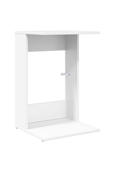 vidaxl Masă laterală Alb 40 x 38 x 62,5 cm Lemn compozit