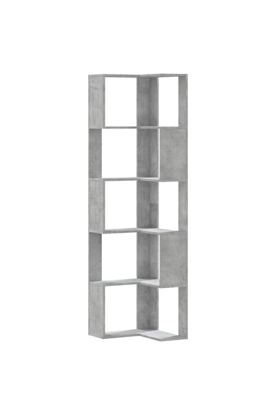 vidaxl Bibliotecă 5 niveluri gri beton 50x50x179cm lemn prelucrat