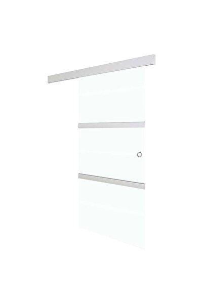 vidaxl Ușă glisantă cu amortizoare, 76 x 205 cm, sticlă ESG/aluminiu