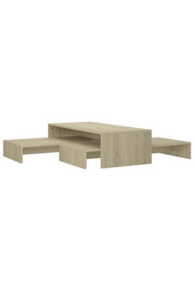vidaxl Set măsuțe de cafea suprapuse stejar sonoma 100x100x26,5 cm