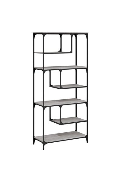 vidaxl Bibliotecă, sonoma gri, 81x36x176 cm, lemn compozit