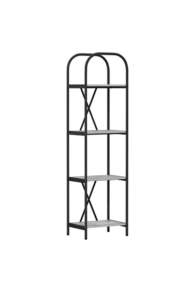 vidaxl Raft pentru cărți Gri Sonoma 40 x 30 x 146 cm Lemn compozit