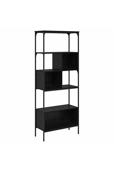 vidaxl Bibliotecă Stejar Negru 76 x 33 x 188,5 cm Lemn compozit