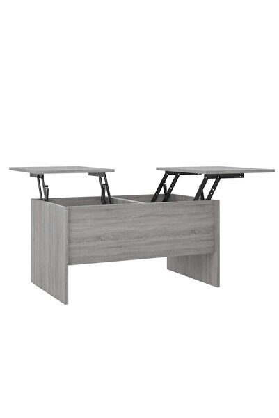 vidaxl Măsuță de cafea, gri sonoma, 80x50x42,5 cm, lemn prelucrat