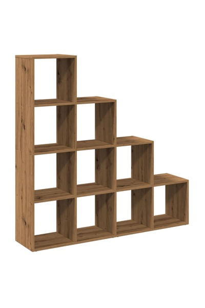 vidaxl Bibliotecă/separator 4 niveluri stejar 131,5x29x131,5 cm lemn