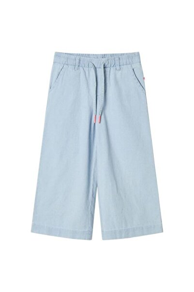 vidaxl Pantaloni pentru copii, albastru deschis denim, 116