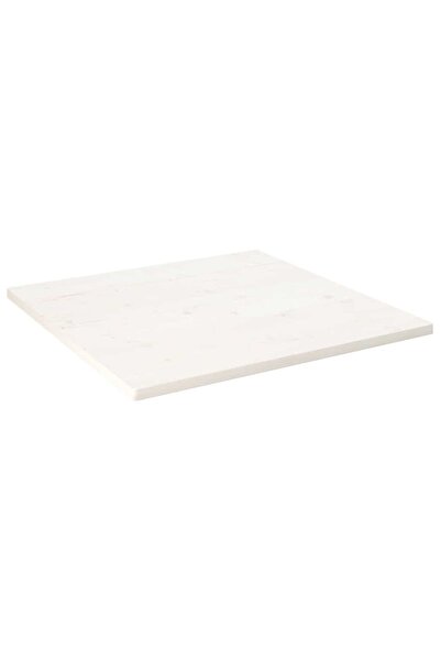 vidaxl Blat de masă, alb, 90x90x2,5 cm, lemn masiv de pin, pătrat