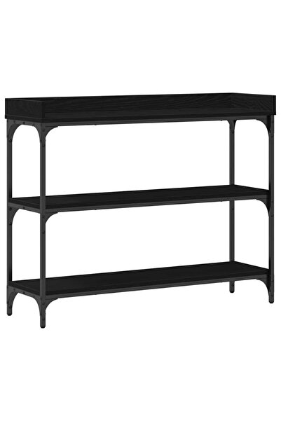 vidaxl Masă de Consolă cu raft Stejar negru 100 x 30 x 80 cm