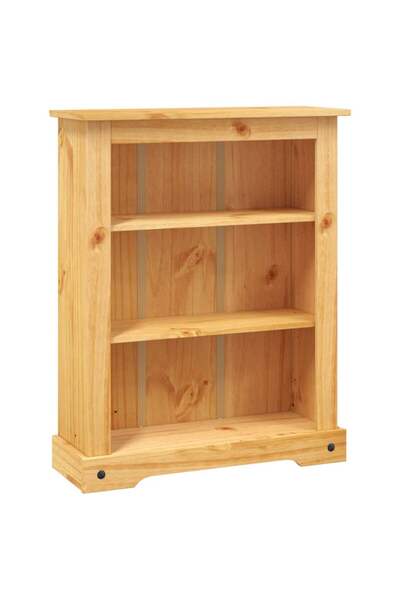 vidaxl Bibliotecă 3 rafturi pin, stil mexican Corona, 80x29x100 cm