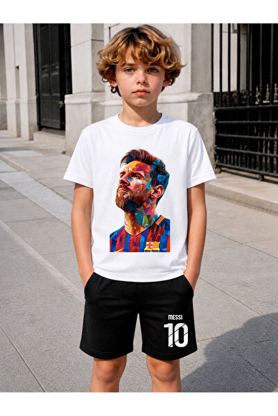 STİL-X Messi Printed Boys' Shorts Set