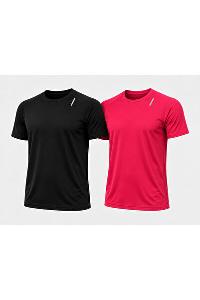 De Carte 2-Pack Sporty Quick-Drying Breathable Athletic Technical T-Shirt wit...