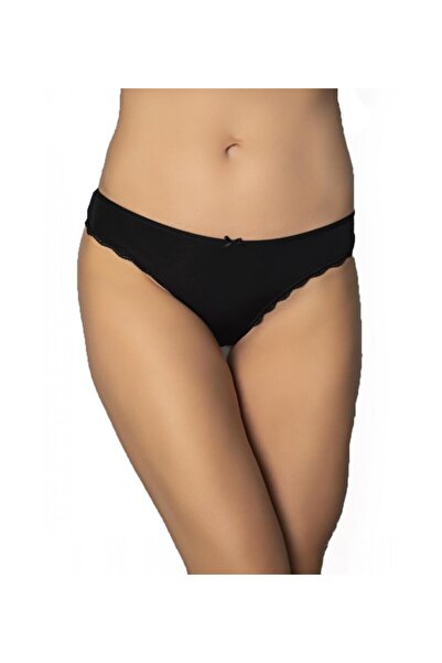 VELVET TOUCH Γυναικεία εσώρουχα Βραζιλίας με δαντέλα μαύρα 20122605MAY