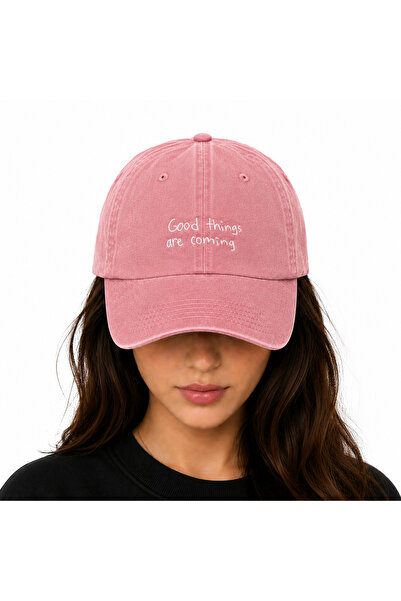 WeavedCo Embroidered Washable Vintage Hat (Good Things Are Coming) Good Thing...