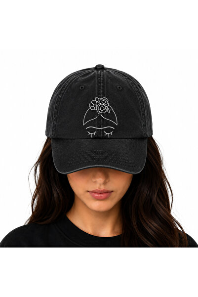 WeavedCo Embroidered Washable Vintage Hat (Frida Kahlo)