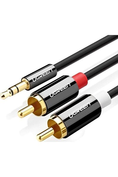 Ugreen Cablu audio 10591B, Jack de 3,5 mm la RCA, 5 m, Negru