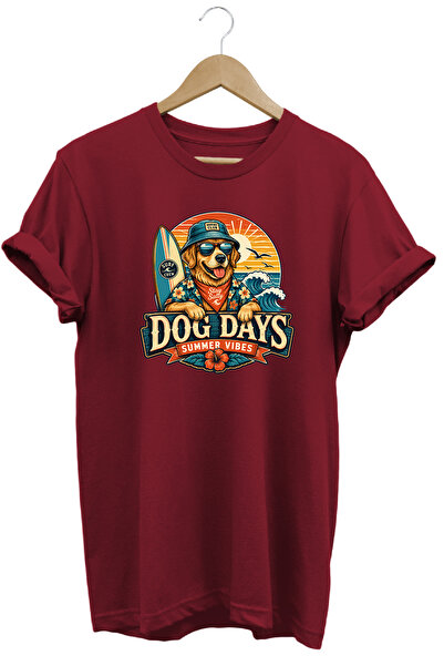 remonz Dog Days Summer Vibes Unisex Μπλουζάκι με στάμπα σκύλου με καλοκαιρινό...