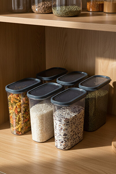 YAZICI 6-Piece Food Storage Container Set 2 Liter Bpa Free Legume Container P...